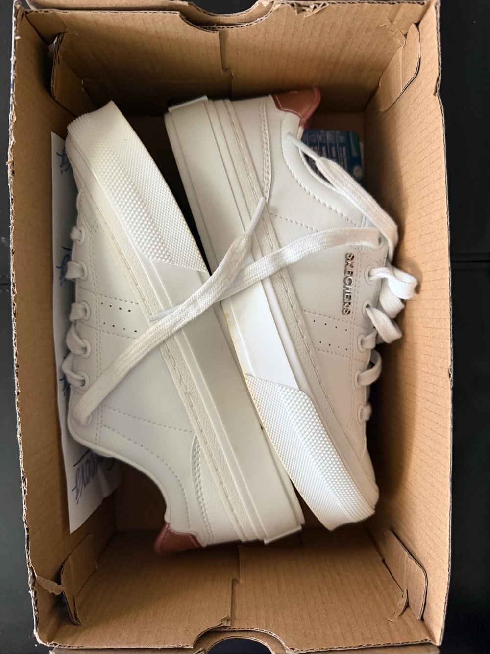 EUC Skechers Selene - white/pink size 5